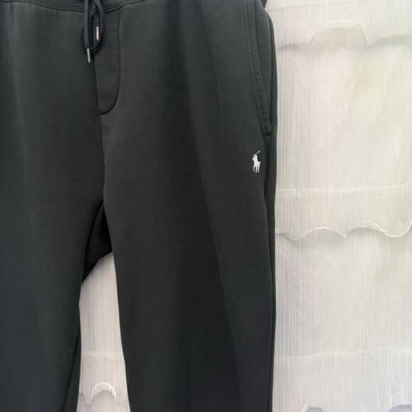 Polo Ralph Lauren Pants Mens 2XL Big & Tall Black Double-Knit Jogger Sweatpants - Picture 4 of 7